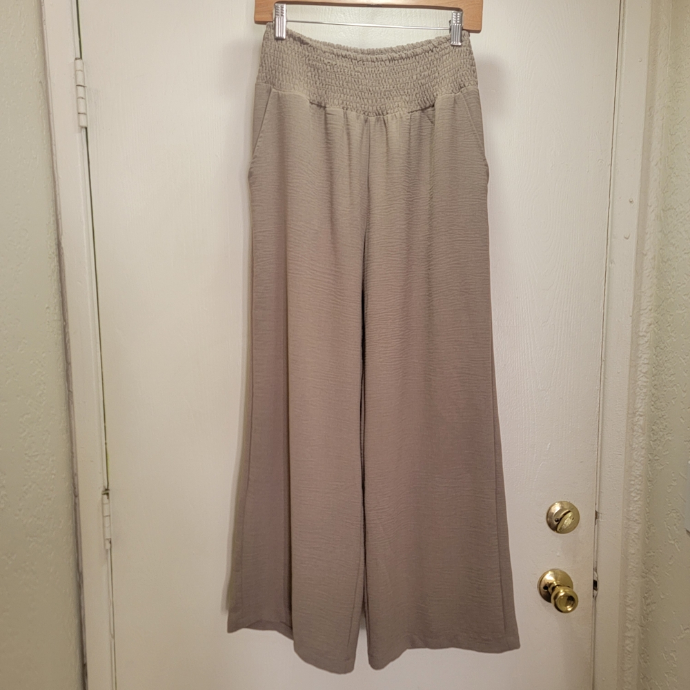 Bohme Taupe Wide-Leg Pants